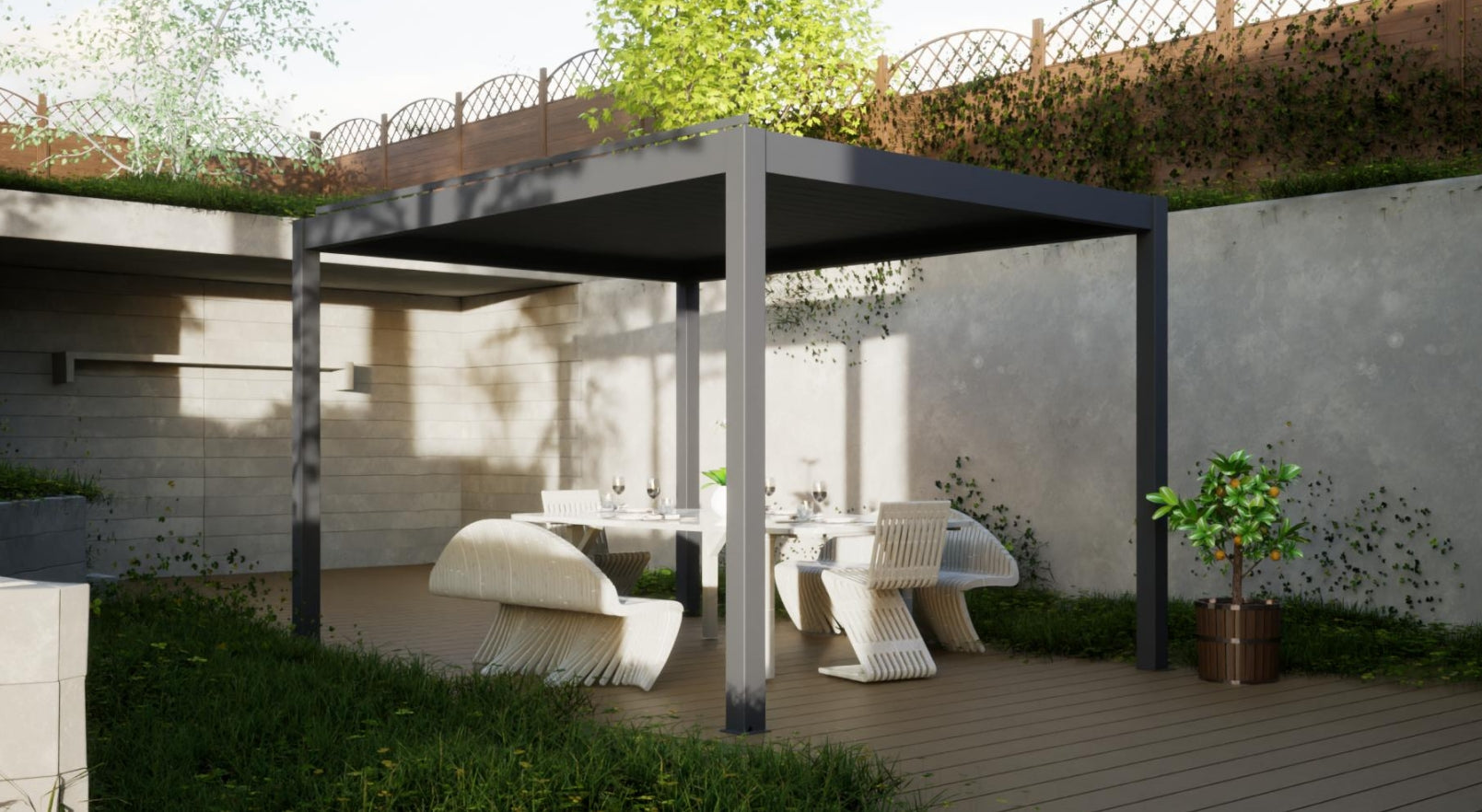 Custom electric aluminum pergola - L3000mm*W4200mm*H2800mm