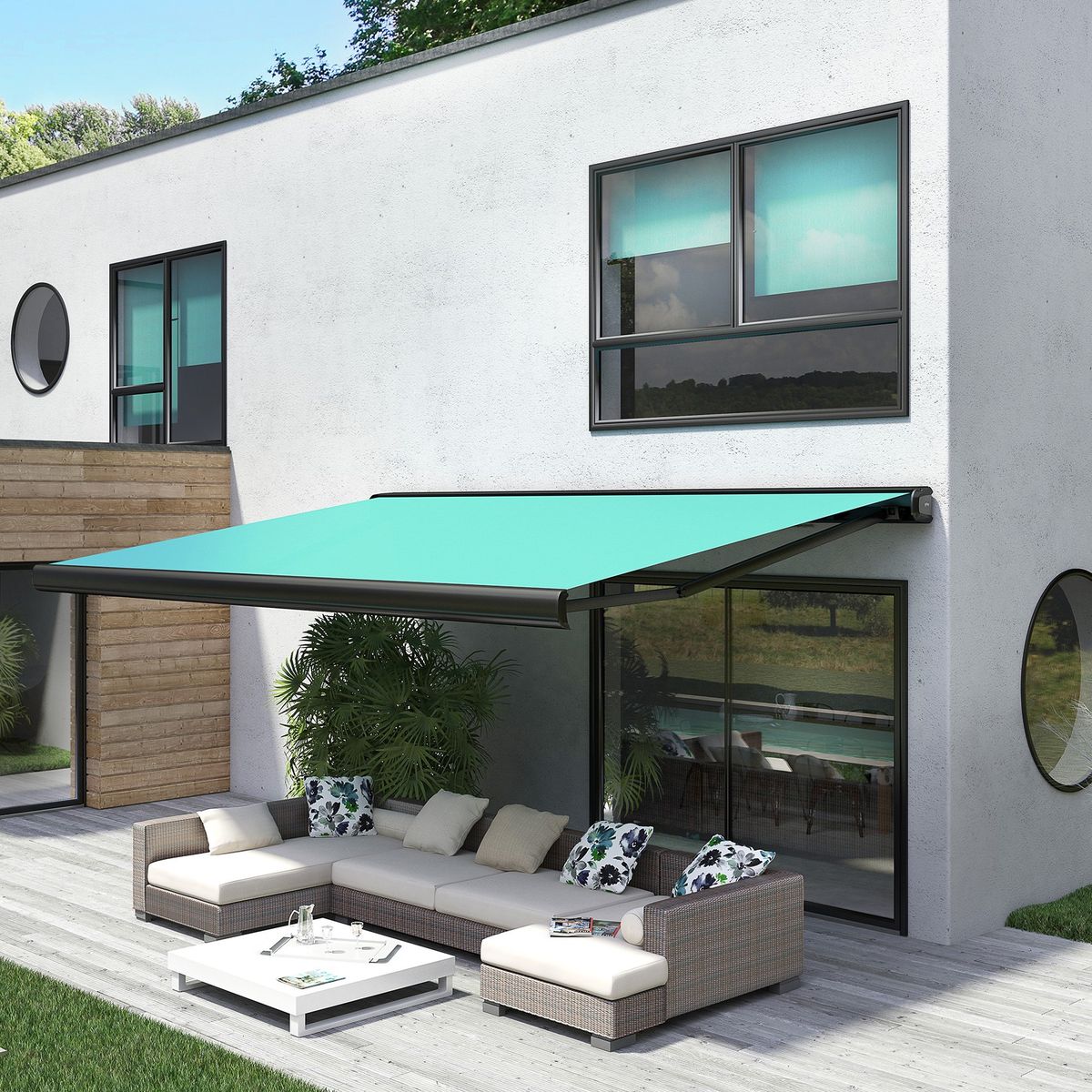Customer "Anthony Cataldo"  - Custom order for electric retractable awnings